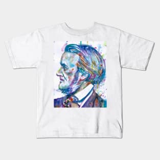 RICHARD WAGNER - watercolor portrait .4 Kids T-Shirt